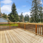 Custom built deck on a manufactured home